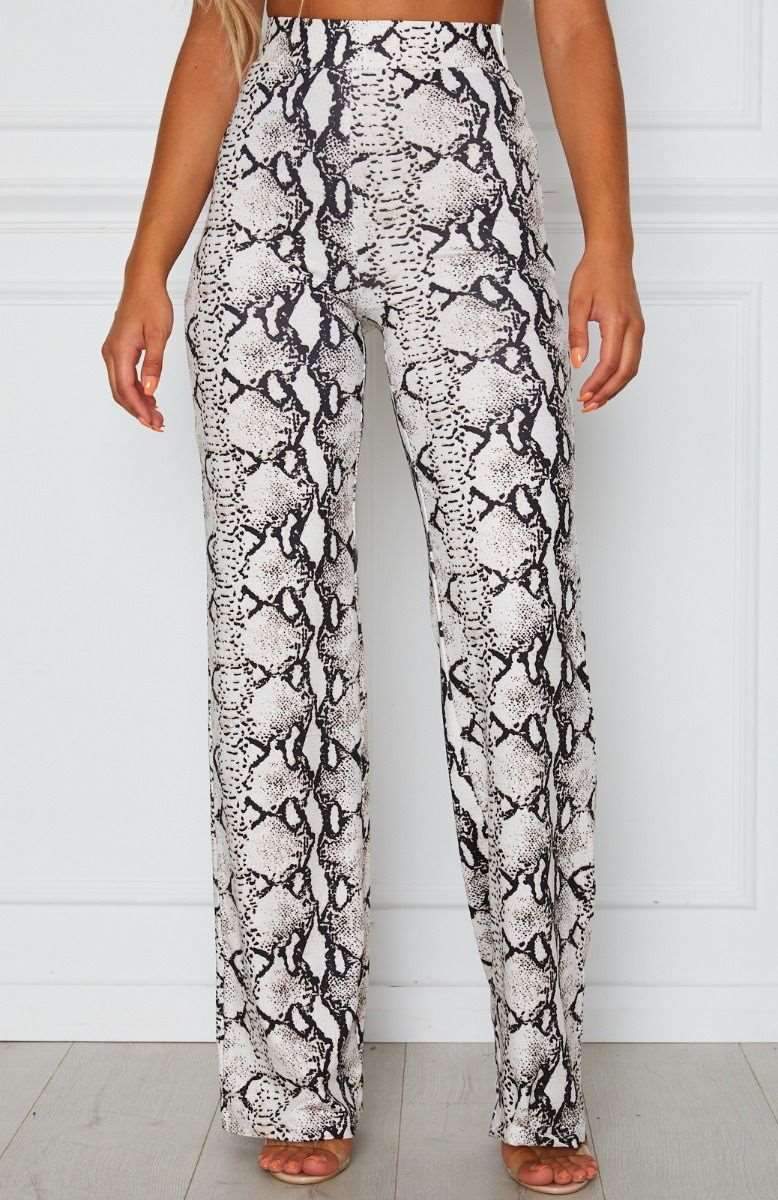 Casual Loose Serpentine Print Pants