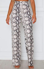 Casual Loose Serpentine Print Pants