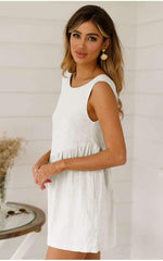 Fashion Round collar Backless Jumpsuits