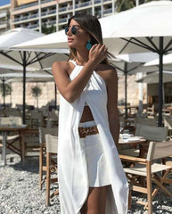 Sexy Sleeveless Halt Beach Shift Dresses