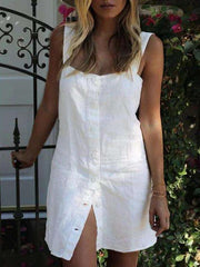 Fashion Pure Vest Blouse Shift Dresses