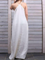 Casual Sleeveless Cotton Loose Maxi Dresses