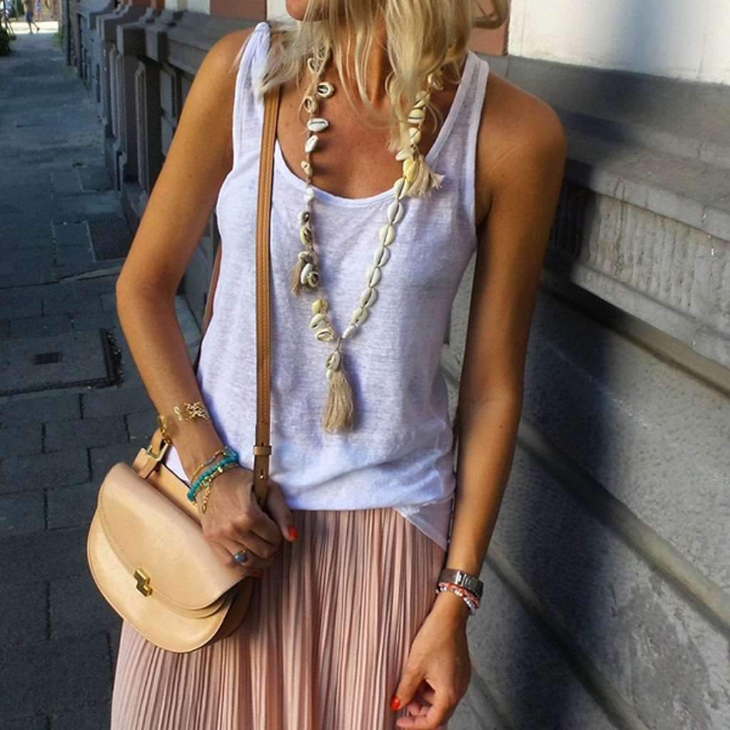 Round Neck Loose Fitting Plain Camis