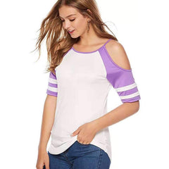 Loose Off shoulder Short sleeve T-Shirts