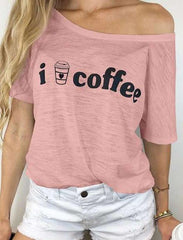 Fashion Off shoulder Short sleeve T-Shirts