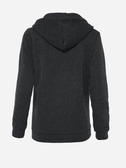 Zips Decorative Patch Plain Hoodie