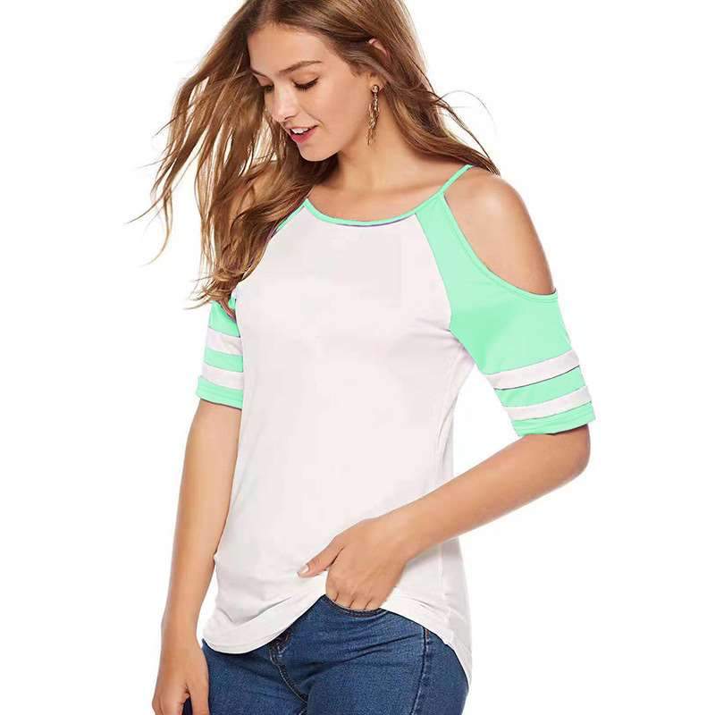 Loose Off shoulder Short sleeve T-Shirts