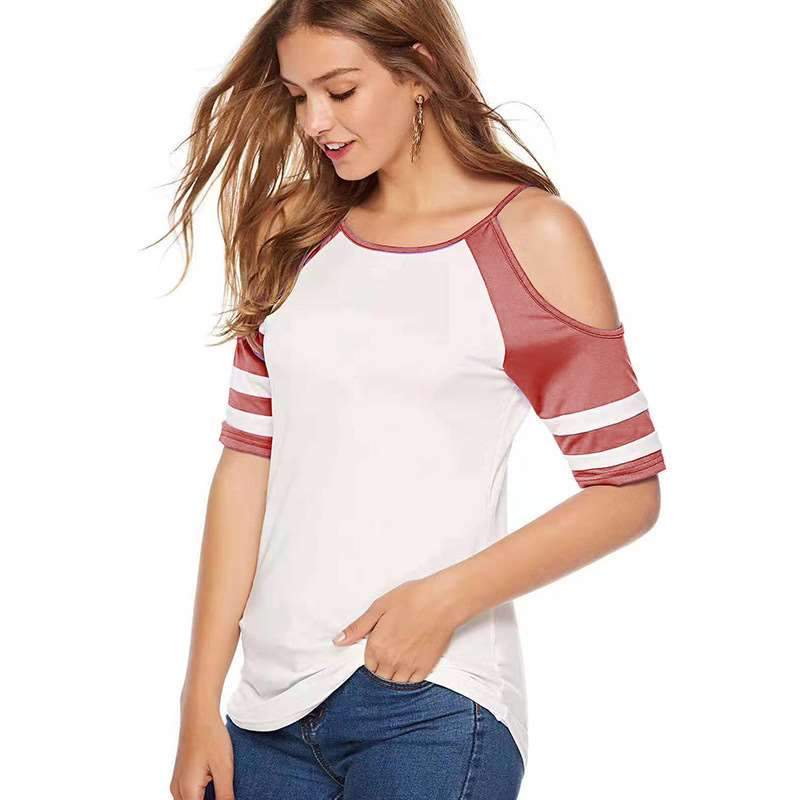 Loose Off shoulder Short sleeve T-Shirts