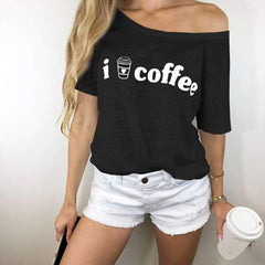 Fashion Off shoulder Short sleeve T-Shirts