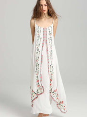 Fashion Print Vest Maxi Dresses
