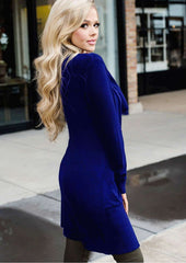 Fashion Pure Long sleeve Pocket Cardigan