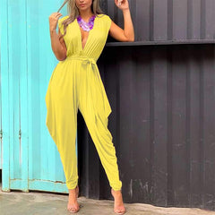 Sexy Loose Pure Sleeveless Jumpsuits