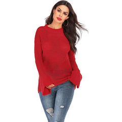 Fashion Plus Knit Hollow out Mandarin sleeve Sweaters