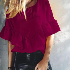 Fashion Pure Loose Round neck T-Shirts