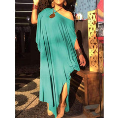 Casual Loose Vent Maxi Dresses