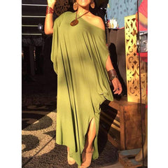 Casual Loose Vent Maxi Dresses