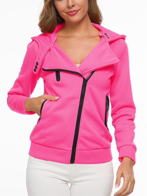 Casual Zipper Long Sleeve Sweatshirts