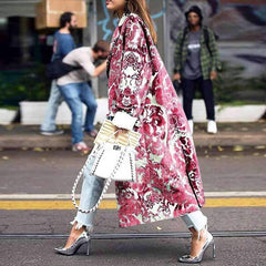 Fashion Print Long sleeve Coats