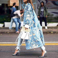 Fashion Print Long sleeve Coats