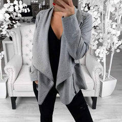 Casual Pure Zipper Irregular Hoodies & Sweatshirts