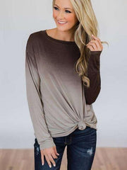 Casual Round neck Long sleeve T-Shirts