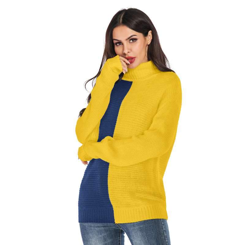 Loose Plus Long sleeve High collar Sweaters