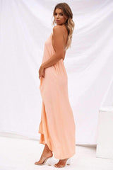 Casual Pure Halter Sleeveless Backless Maxi Dresses