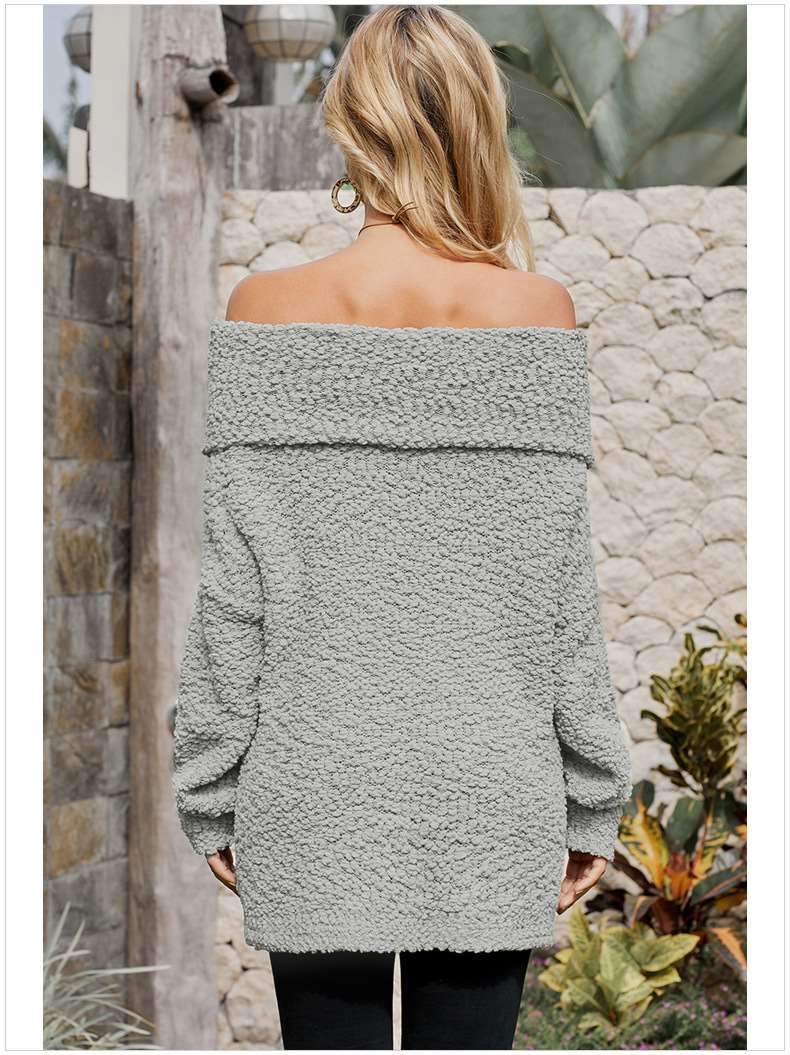 Sexy Pure Off shoulder Knit Sweaters