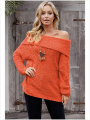 Sexy Pure Off shoulder Knit Sweaters