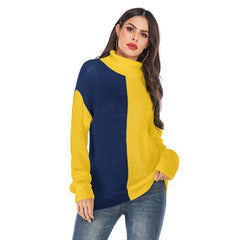 Loose Plus Long sleeve High collar Sweaters