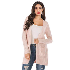 Loose Plus Knit Long sleeve Cardigan