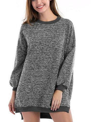 Fashion Round neck Long sleeve Irregular Sweaters