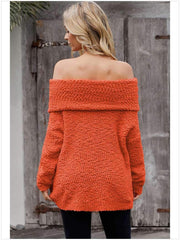 Sexy Pure Off shoulder Knit Sweaters