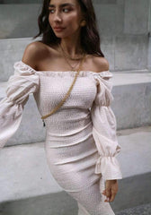 Sexy Off shoulder Long sleeve Tee Bodycon Dresses