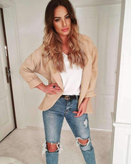 Casual Irregular Long sleeve Cardigan Coat