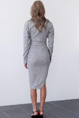 Casual Pure Lacing Irregular Vent Skater Dresses