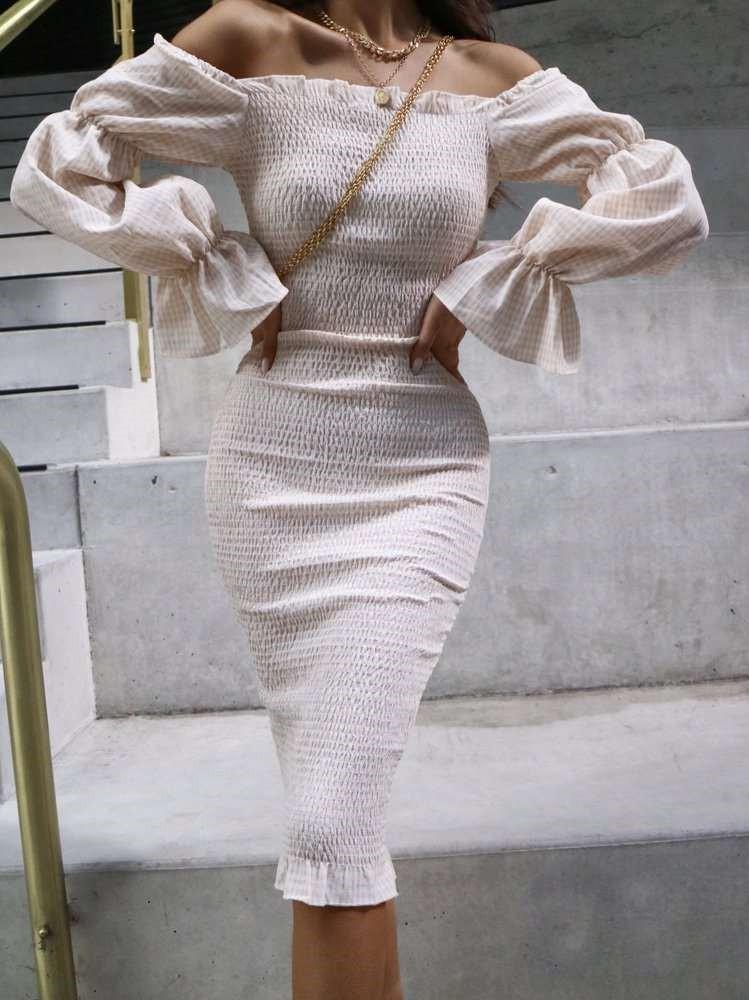 Sexy Off shoulder Long sleeve Tee Bodycon Dresses