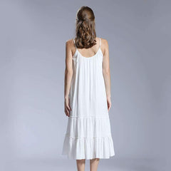 Casual Print Round neck Vest Maxi Dresses
