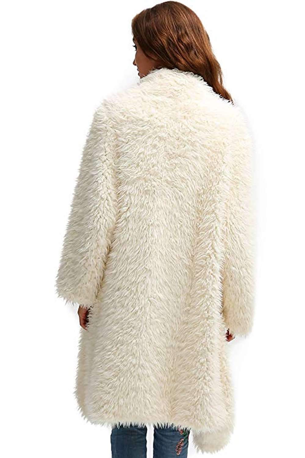 Fashion Plush Pure Long sleeve Coats