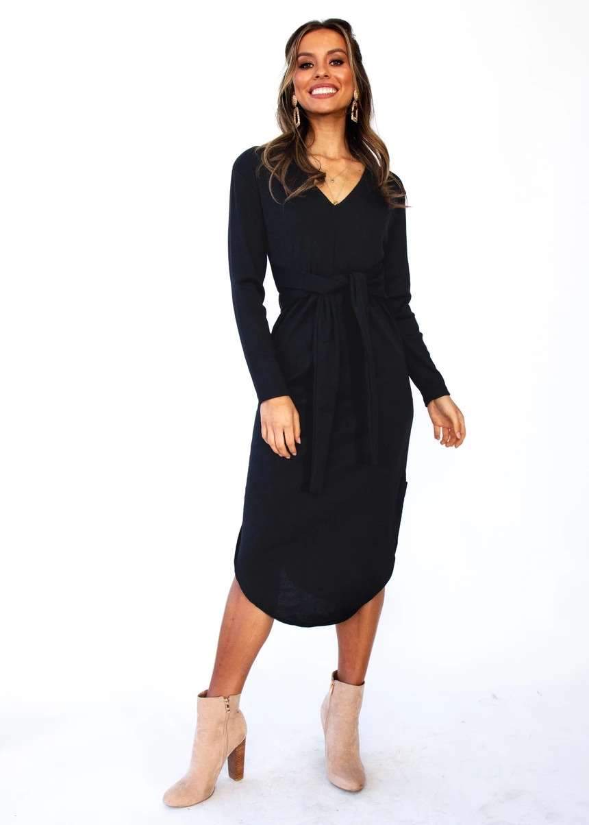 Fashion Long sleeve Lacing Vent V neck Skater Dresses