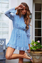 Fashion Point Round neck Long sleeve Skater Dresses