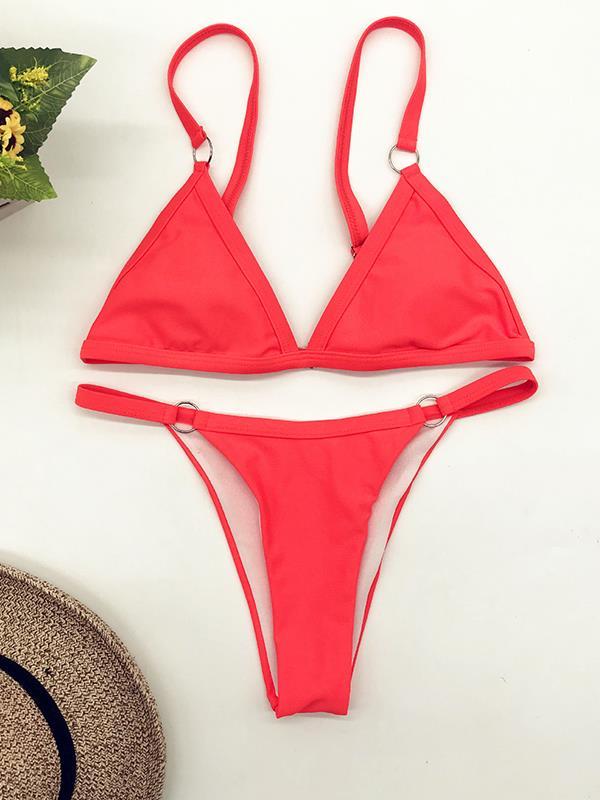 Chic Sexy plain Two-piece swimsuits bikini