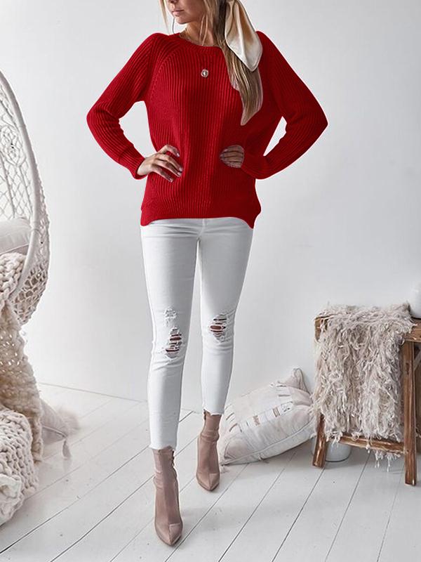 Loose Long Sleeve More Colors Woman Sweater Tops