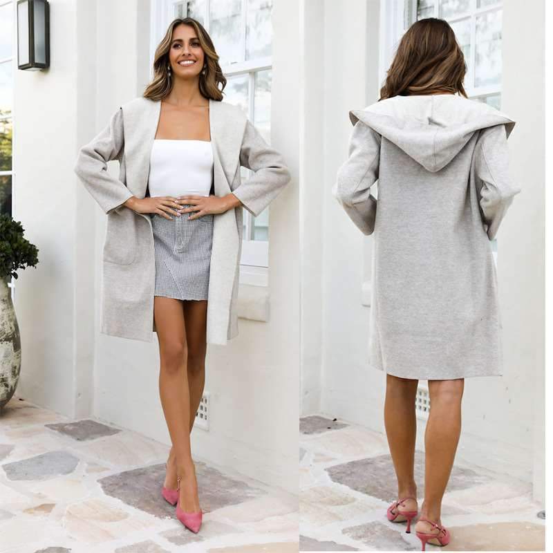 Pure Long sleeve Hoodies Coats