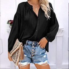 Fashion Pure Loose Long sleeve Blouses