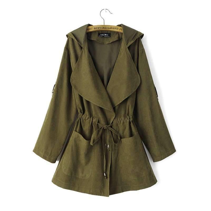Fashion Pure Lacing Hoodies Coats