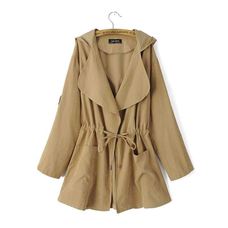 Fashion Pure Lacing Hoodies Coats