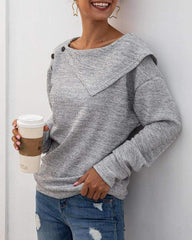 Casual Pure Knit Long sleeve Lapel Sweaters