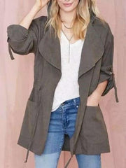 Fashion Pure Lacing Hoodies Coats