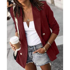 Pure Long sleeve Fastener Lapel Blazer